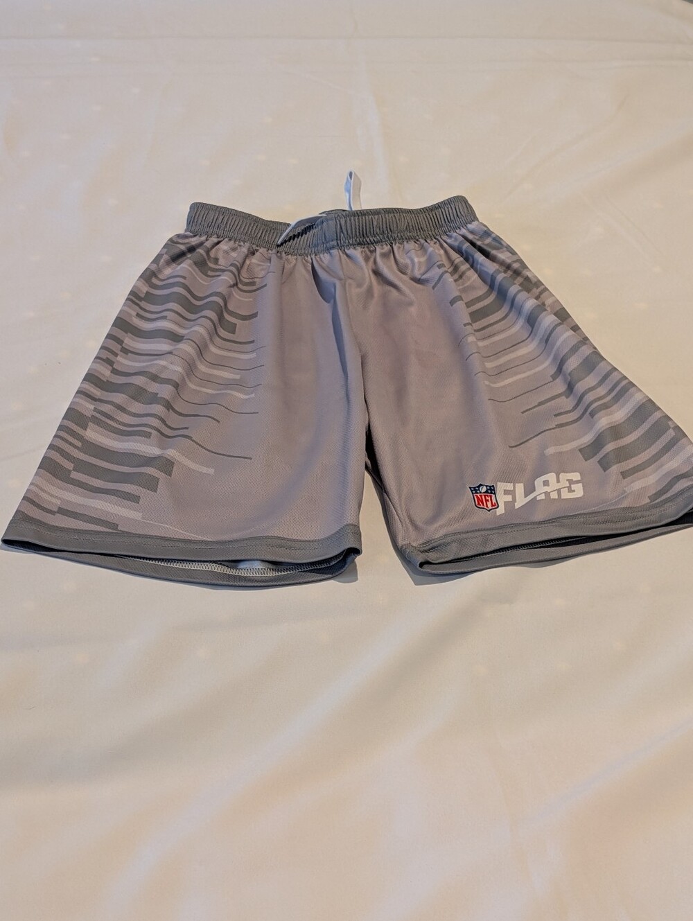 Youth M Grey Flag Football Athletic Shorts